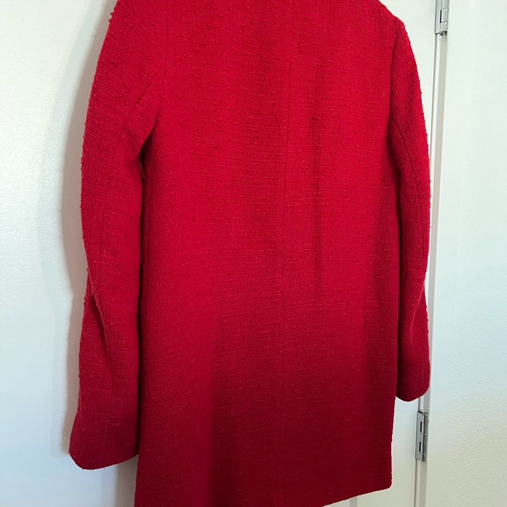 Zara Red Textured Blazer - Picture 2 of 5